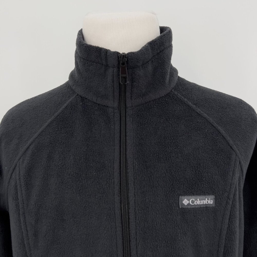 Columbia Sportswear Womens XL Extra Large Fleece Zip Up Jacket Solid Gray